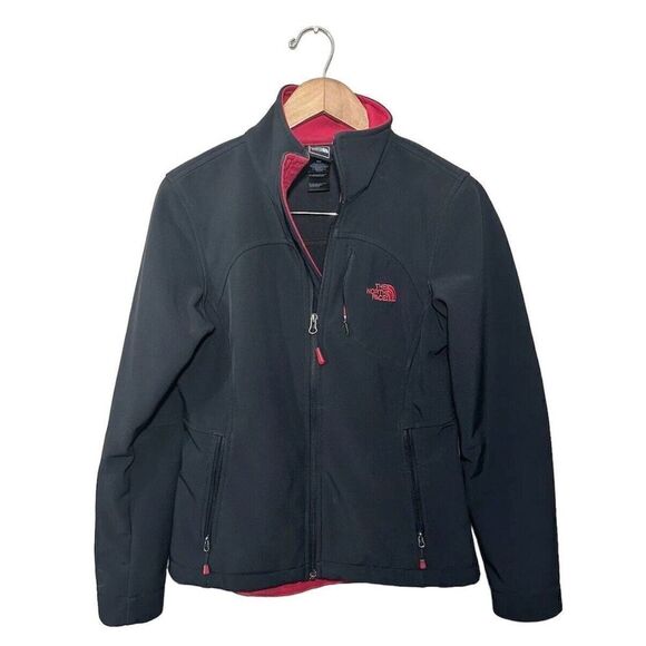 The North Face Womens Apex Bionic Soft Shell Jacket C771 Black Pink Sz Small‎ - Picture 1 of 5